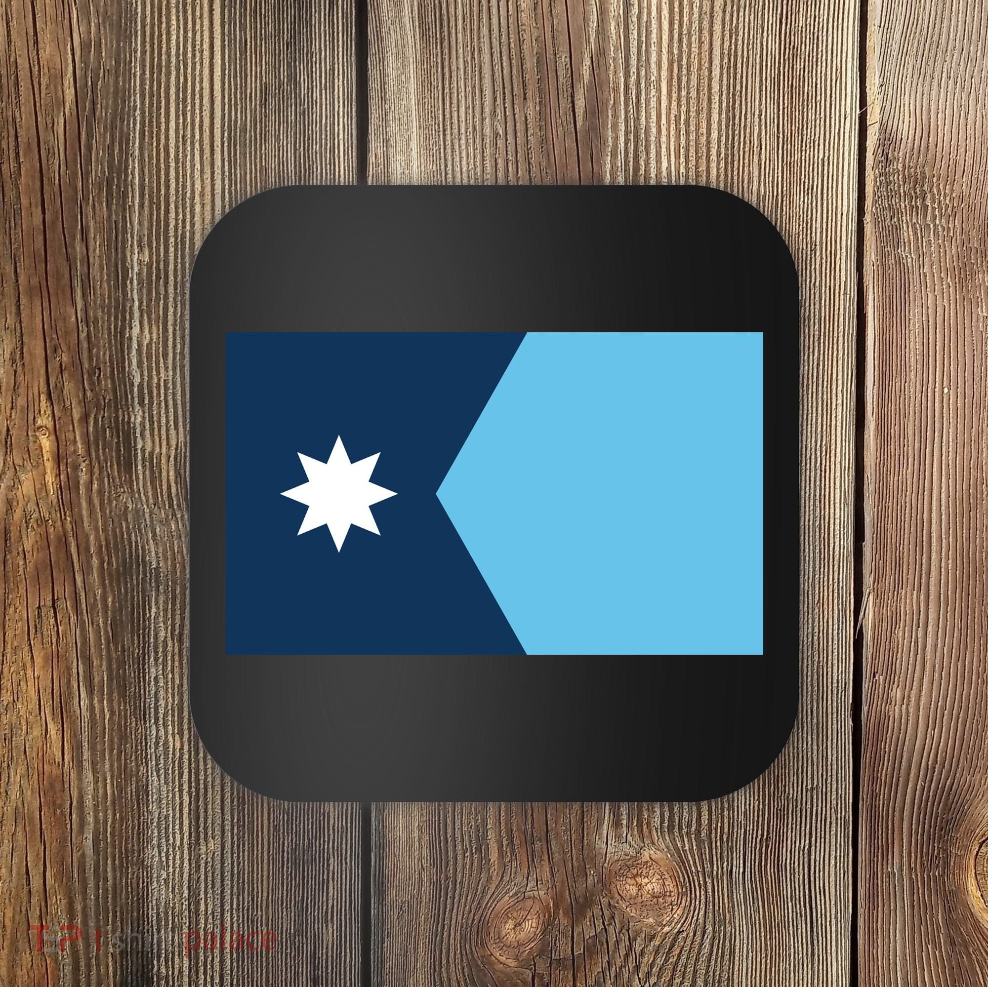 New Minnesota State Flag // 2024 Flag North Star Coaster