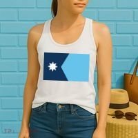 New Minnesota State Flag // 2024 Flag North Star Women's Tank Top thumb 2