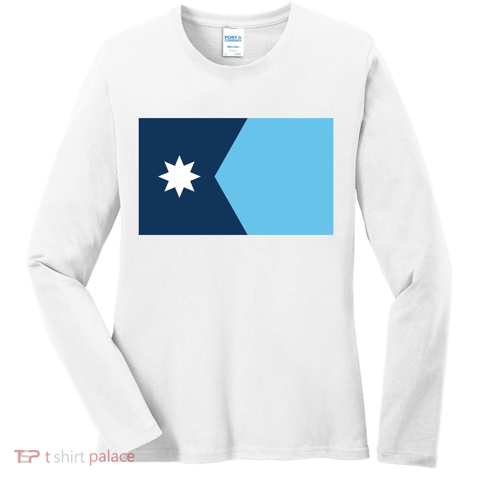 New Minnesota State Flag // 2024 Flag North Star Women's Long Sleeve Shirt