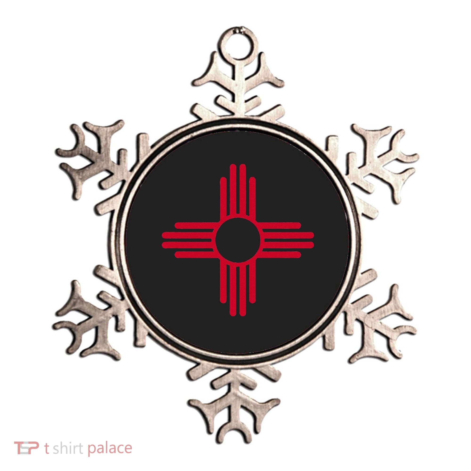 New Mexico State Flag Zia Sun Symbol Ornament