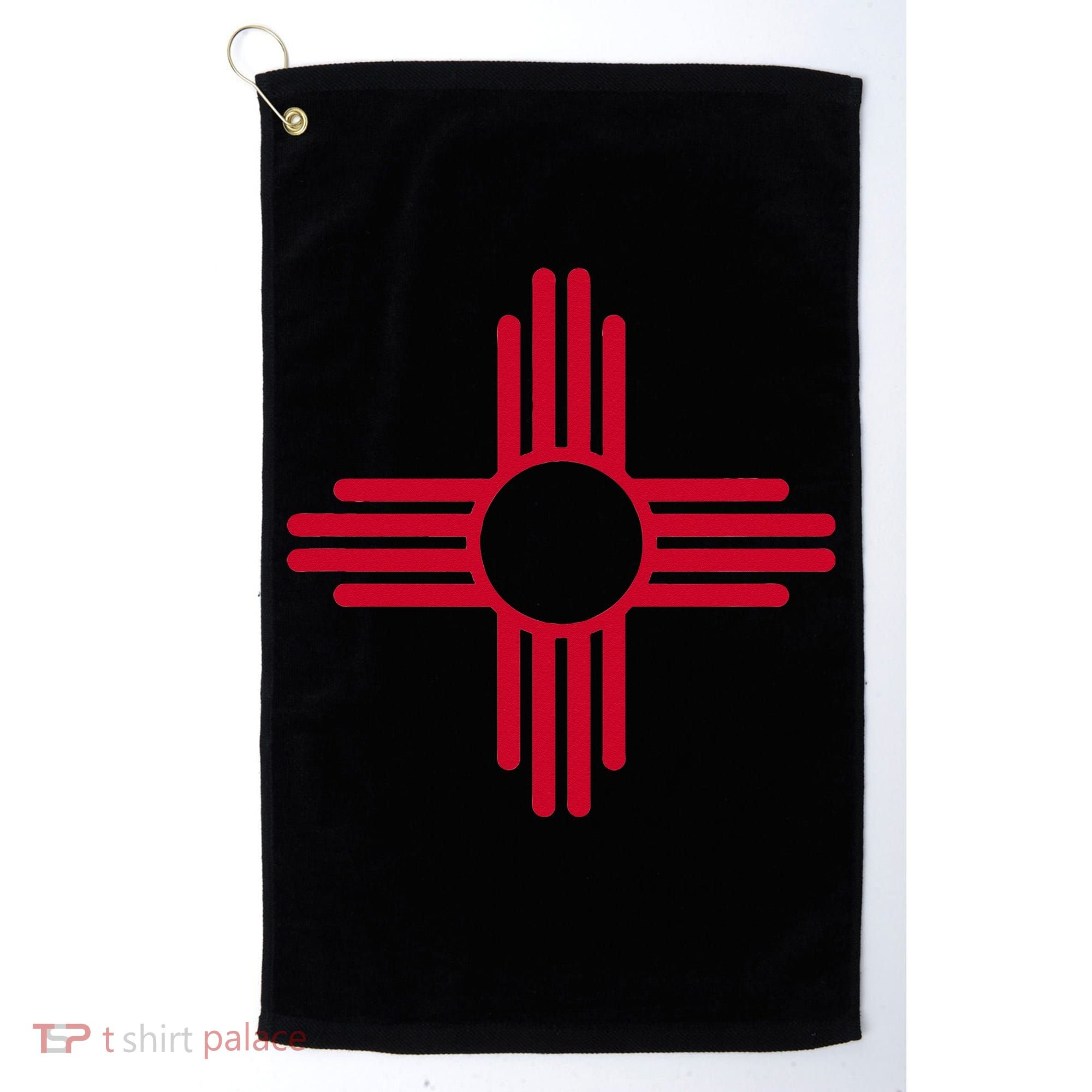 New Mexico State Flag Zia Sun Symbol Golf Towel
