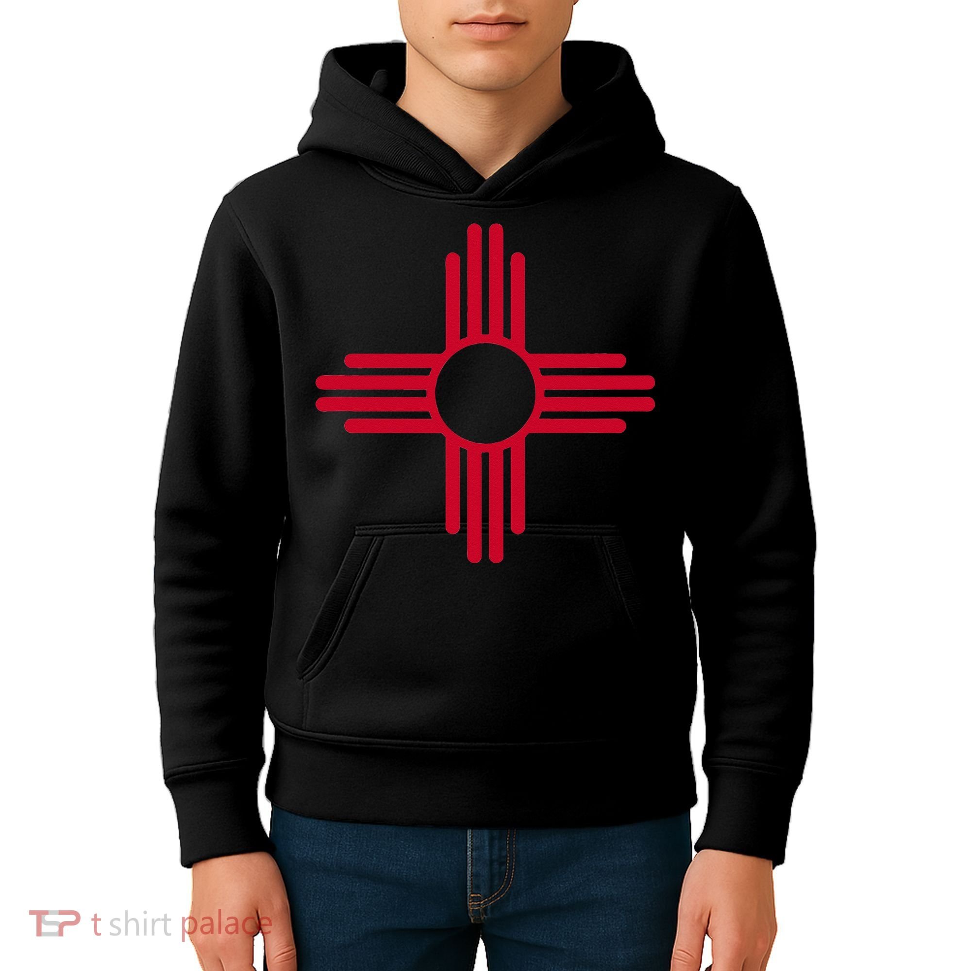 New Mexico State Flag Zia Sun Symbol Kids Hoodie