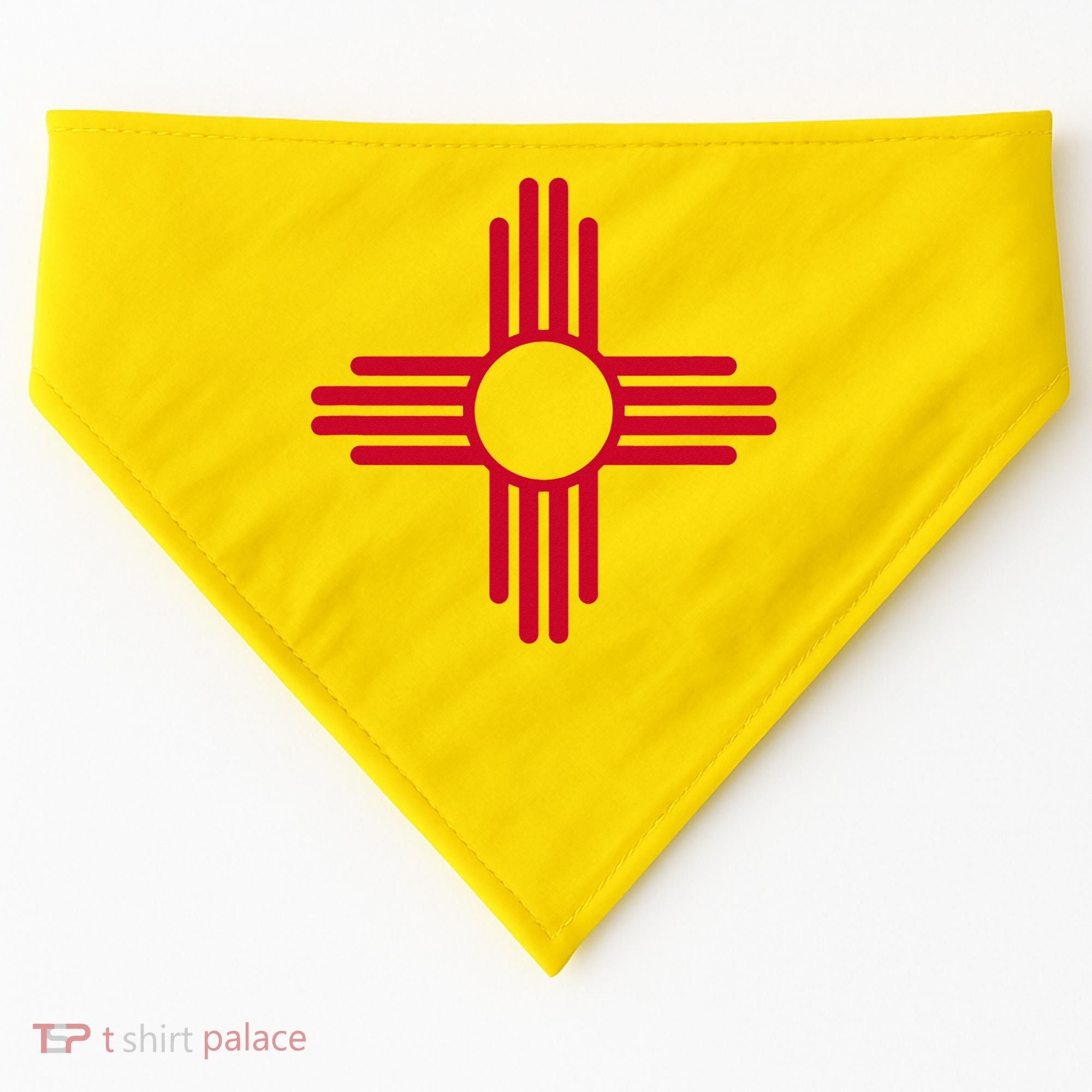 New Mexico State Flag Zia Sun Symbol USA-Made Doggie Bandana
