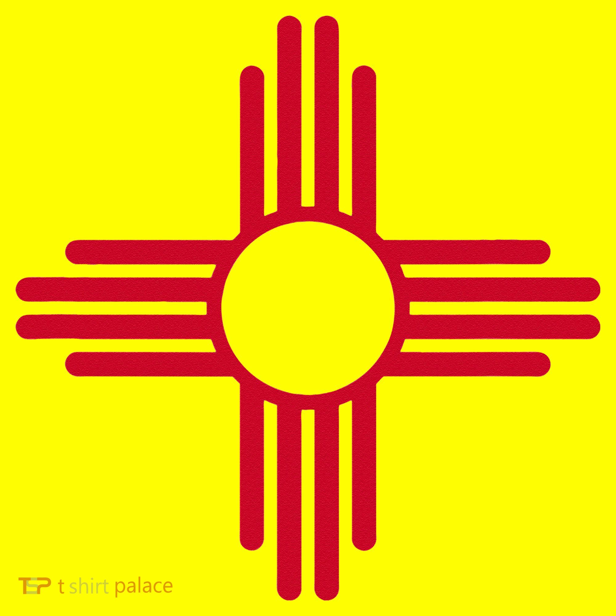 New Mexico State Flag Zia Sun Symbol Long Sleeve Shirt