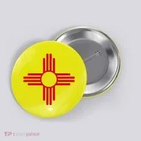 New Mexico State Flag Zia Sun Symbol Button thumb 0