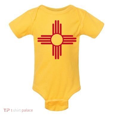 New Mexico State Flag Zia Sun Symbol Baby Bodysuit