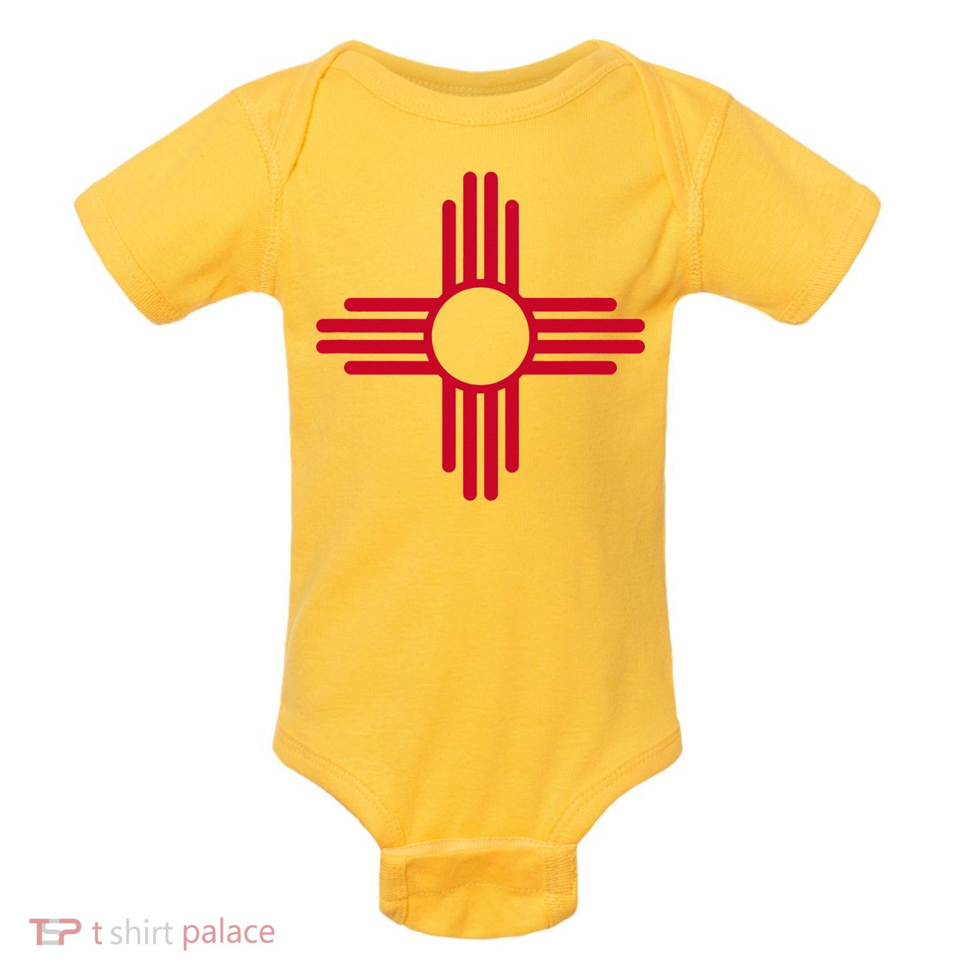 New Mexico State Flag Zia Sun Symbol Baby Bodysuit