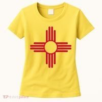 New Mexico State Flag Zia Sun Symbol Women's T-Shirt thumb 0