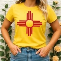New Mexico State Flag Zia Sun Symbol Women's T-Shirt thumb 2
