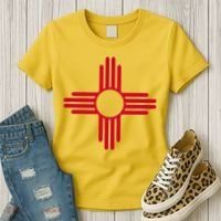 New Mexico State Flag Zia Sun Symbol Women's T-Shirt thumb 3