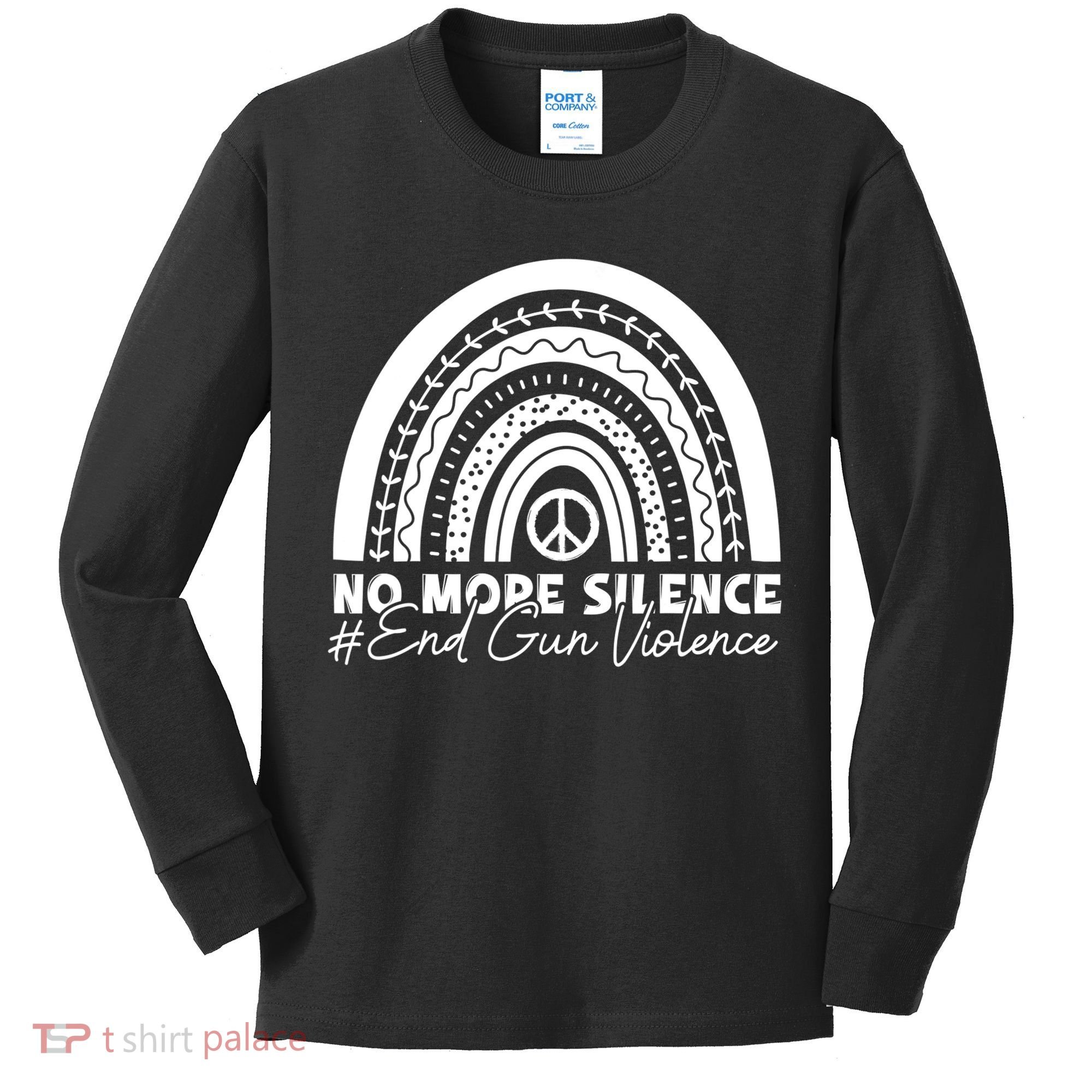 No More Silence End Gun Violence Awareness Day Wear Orange Kids Long Sleeve Shirt
