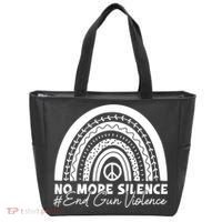 No More Silence End Gun Violence Awareness Day Wear Orange Tote Bag thumb 0