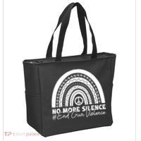 No More Silence End Gun Violence Awareness Day Wear Orange Tote Bag thumb 2