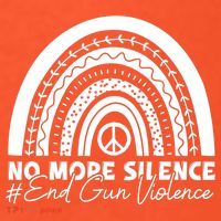 No More Silence End Gun Violence Awareness Day Wear Orange Baby Bodysuit thumb 2