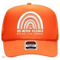 No More Silence End Gun Violence Awareness Day Wear Orange Hat thumb 0