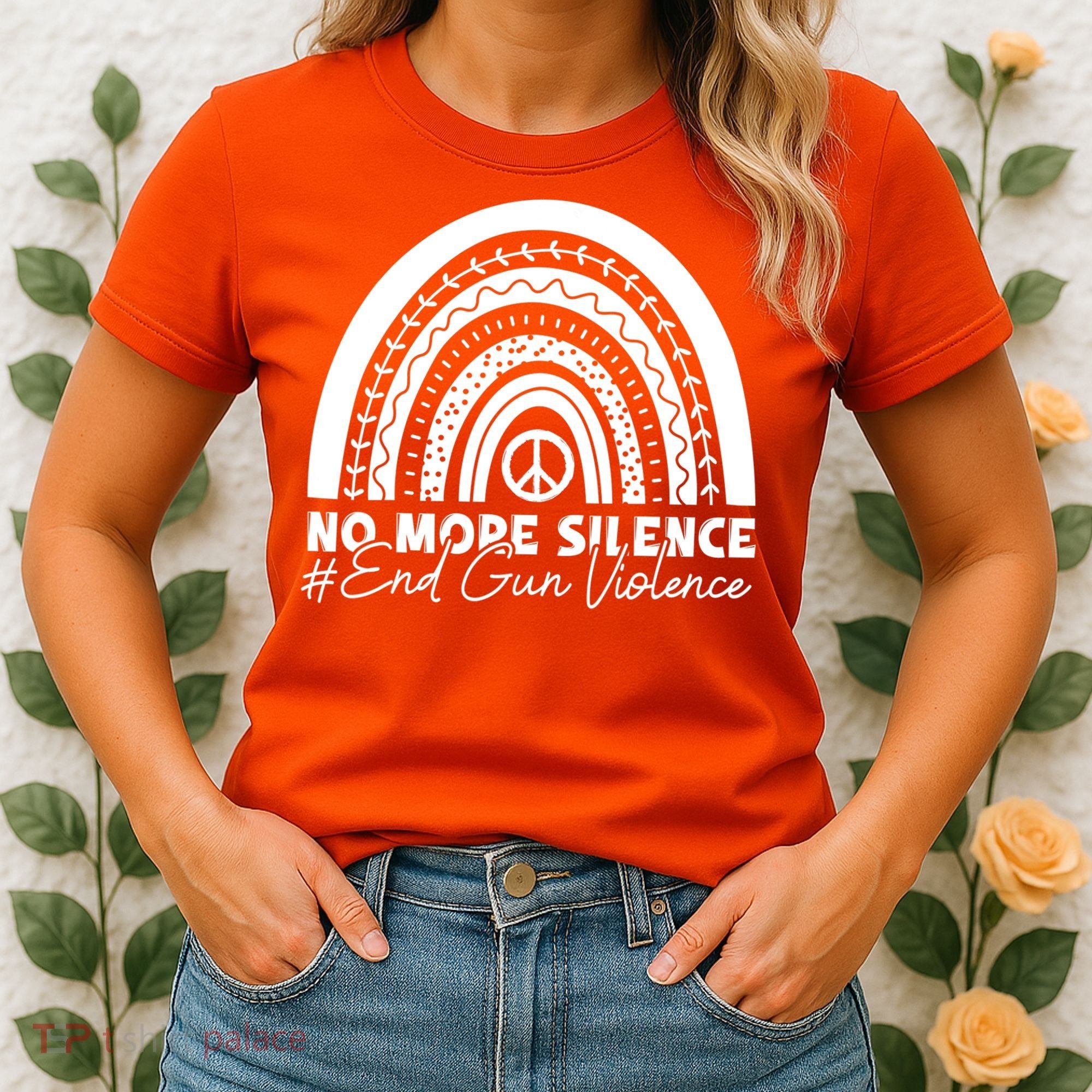 No More Silence End Gun Violence Awareness Day Wear Orange Women's T-Shirt
