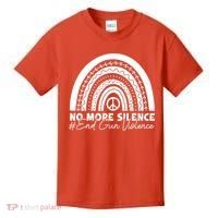 No More Silence End Gun Violence Awareness Day Wear Orange Kids T-Shirt thumb 0
