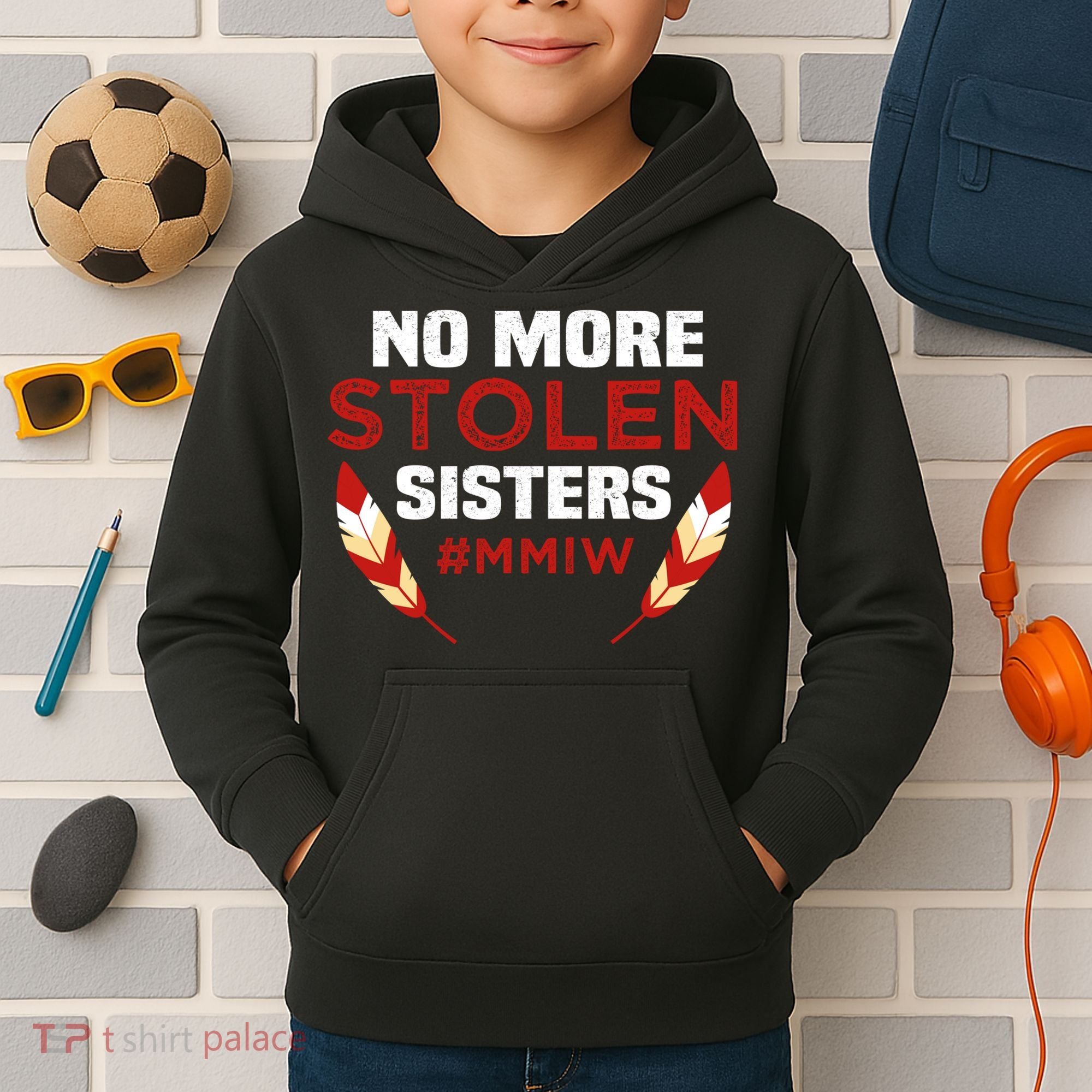 No More Stolen Sisters MMIW Missing Murdered Indigenous Girl Kids Hoodie