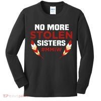 No More Stolen Sisters MMIW Missing Murdered Indigenous Girl Kids Long Sleeve Shirt thumb 0