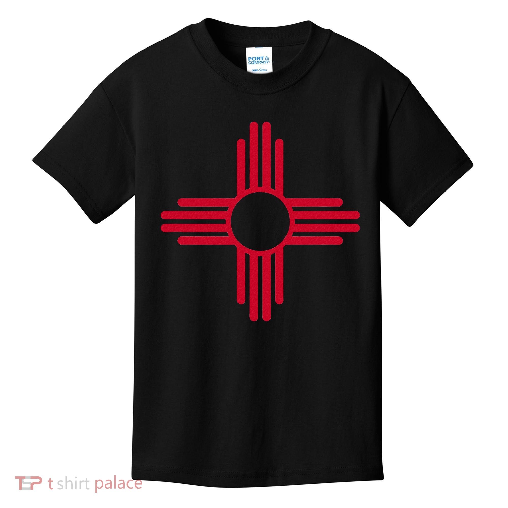 NEW MEXICO STATE FLAG ZIA SUN SYMBOL ALBUQUERQUE SANTA FE Kids T-Shirt