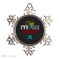 No More Sexual Assault Awareness Gift Teal Ribbon Gift Ornament thumb 0
