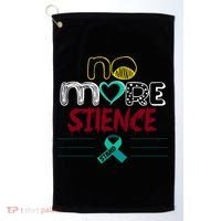 No More Sexual Assault Awareness Gift Teal Ribbon Gift Golf Towel thumb 0