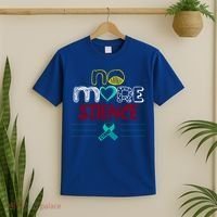No More Sexual Assault Awareness Gift Teal Ribbon Gift T-Shirt thumb 2