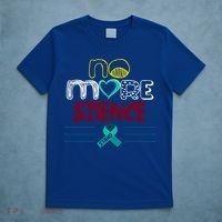 No More Sexual Assault Awareness Gift Teal Ribbon Gift T-Shirt thumb 5