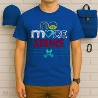 No More Sexual Assault Awareness Gift Teal Ribbon Gift T-Shirt thumb 6