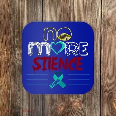 No More Sexual Assault Awareness Gift Teal Ribbon Gift Coaster