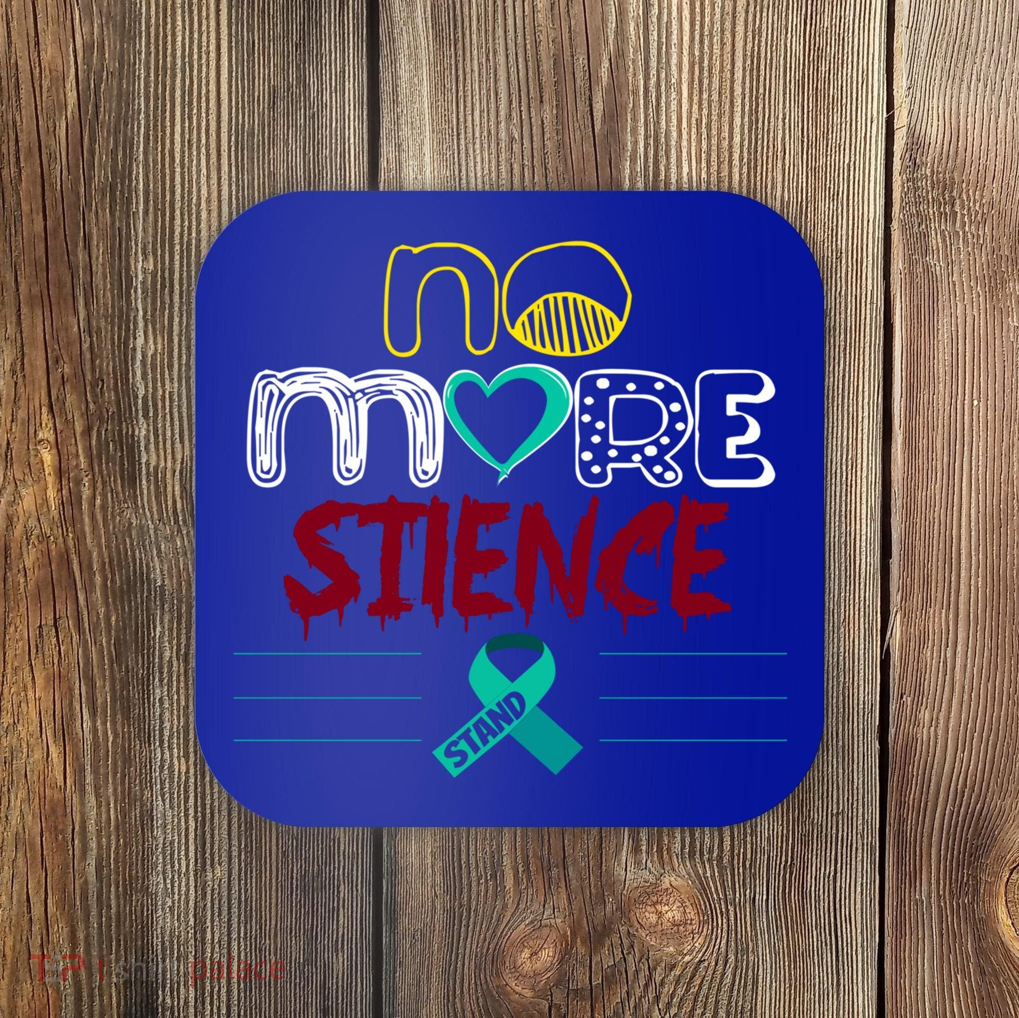 No More Sexual Assault Awareness Gift Teal Ribbon Gift Coaster