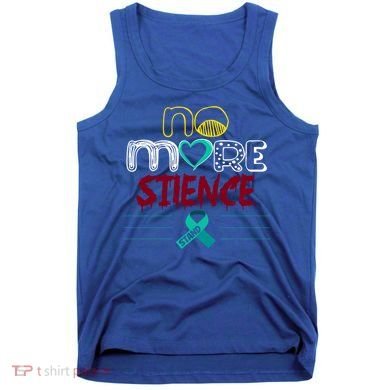 No More Sexual Assault Awareness Gift Teal Ribbon Gift Tank Top