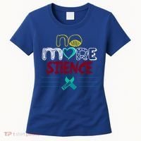 No More Sexual Assault Awareness Gift Teal Ribbon Gift Women's T-Shirt thumb 0