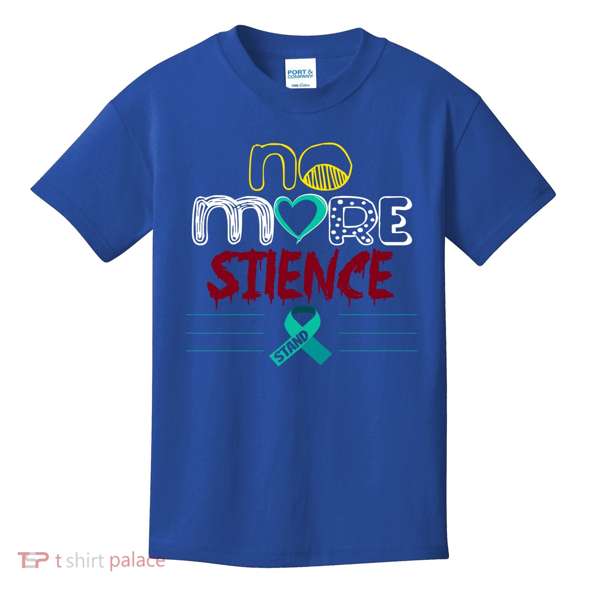 No More Sexual Assault Awareness Gift Teal Ribbon Gift Kids T-Shirt