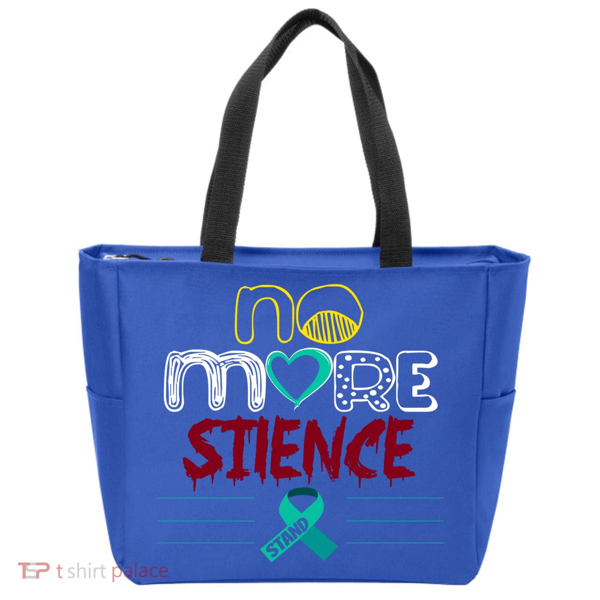 No More Sexual Assault Awareness Gift Teal Ribbon Gift Tote Bag