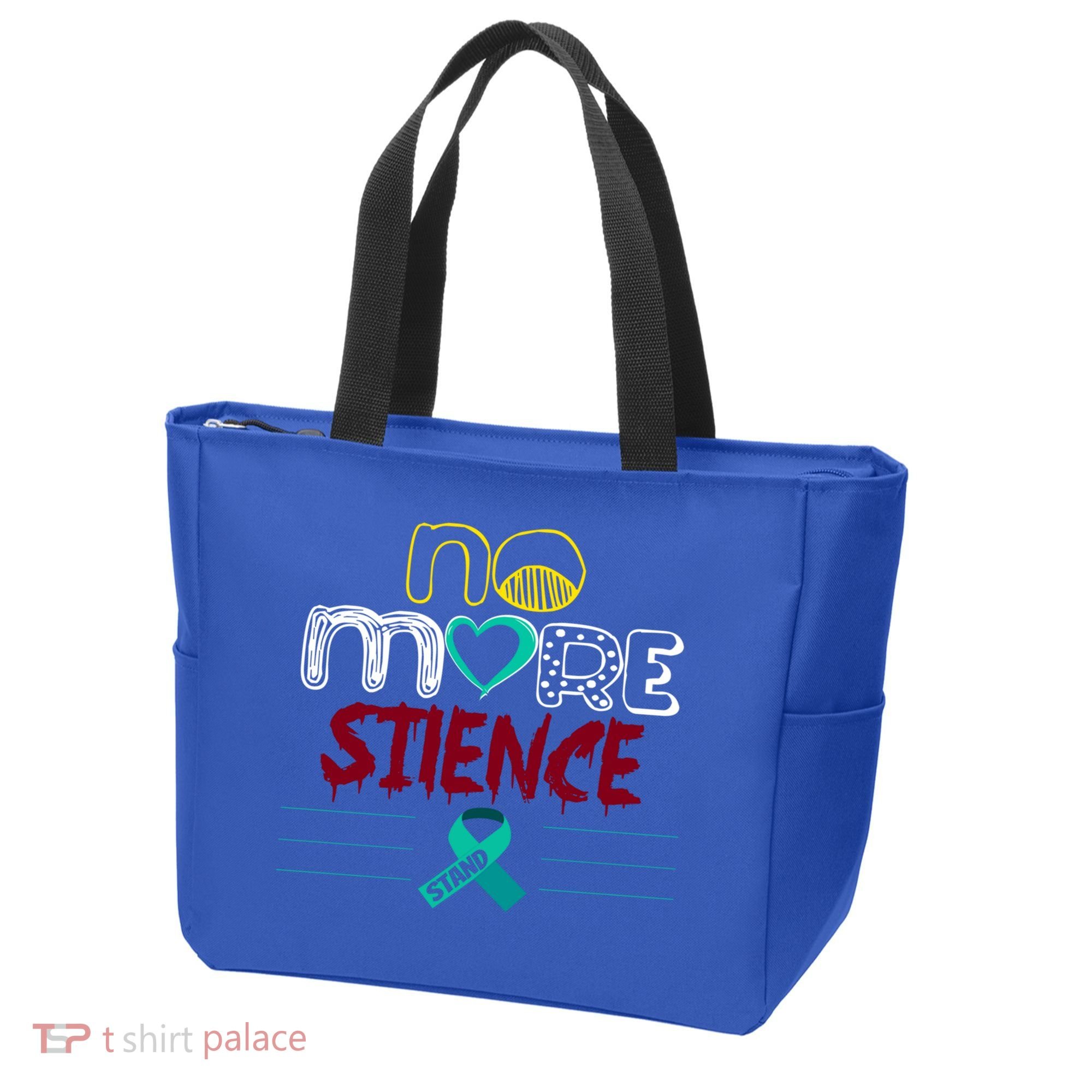 No More Sexual Assault Awareness Gift Teal Ribbon Gift Tote Bag
