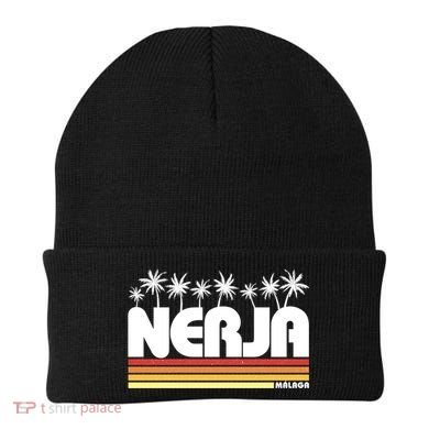 Nerja Malaga Spain Retro Tourism Gift Beanie