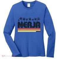 Nerja Malaga Spain Retro Tourism Gift Women's Long Sleeve Shirt thumb 0