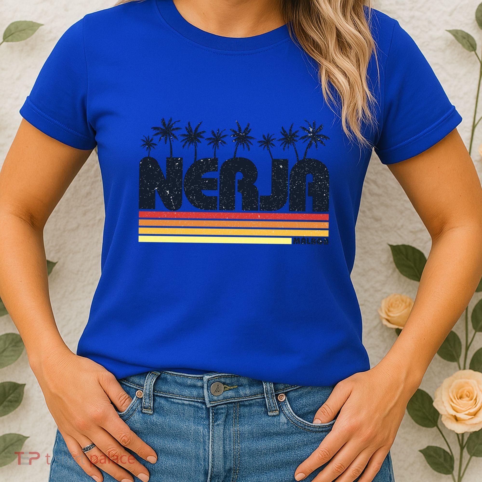 Nerja Malaga Spain Retro Tourism Gift Women's T-Shirt