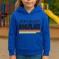 Nerja Malaga Spain Retro Tourism Gift Kids Hoodie thumb 3