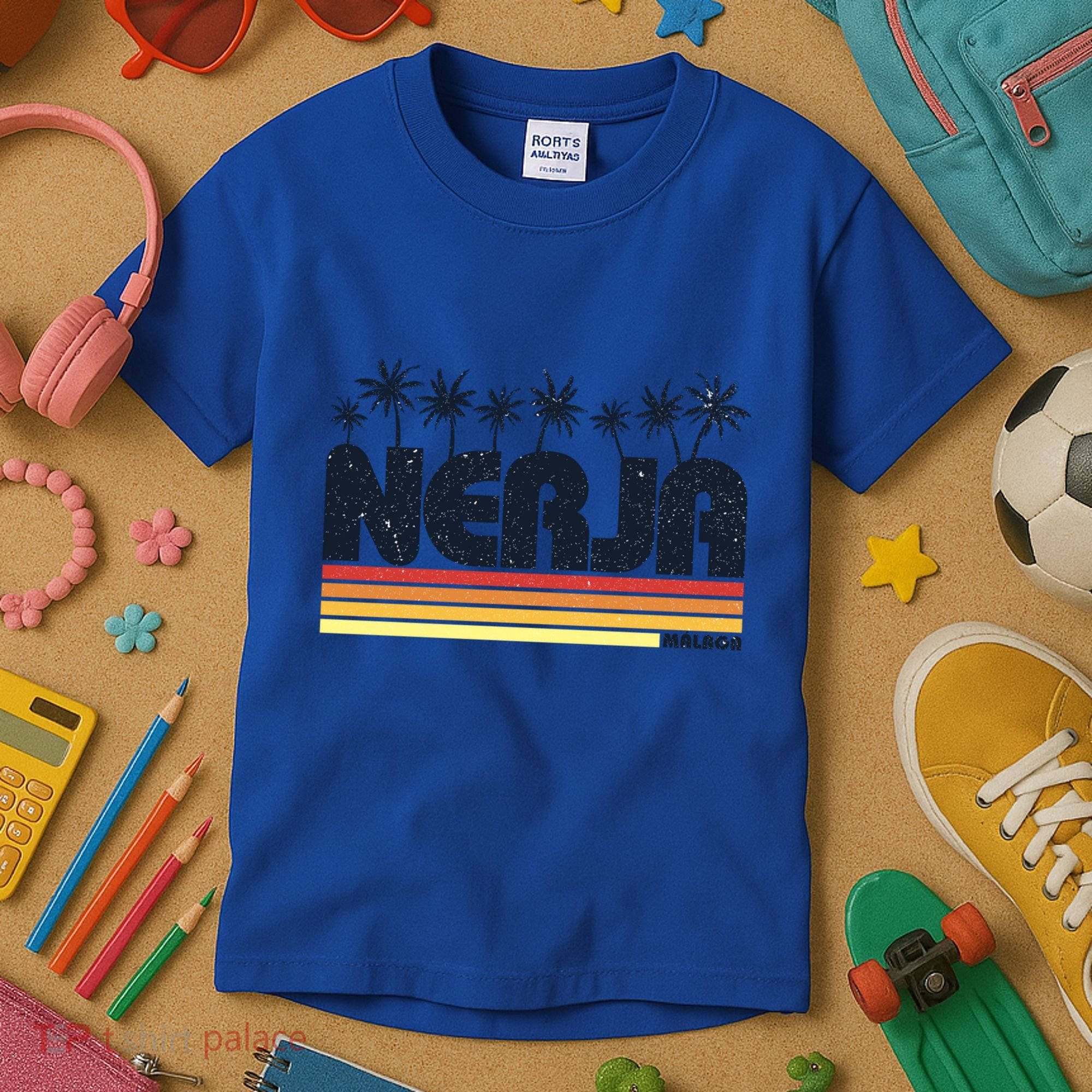 Nerja Malaga Spain Retro Tourism Gift Kids T-Shirt