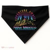 New Mexico State Retro Outdoors & Nm Mountains USA-Made Doggie Bandana thumb 0