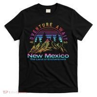 New Mexico State Retro Outdoors & Nm Mountains T-Shirt thumb 0