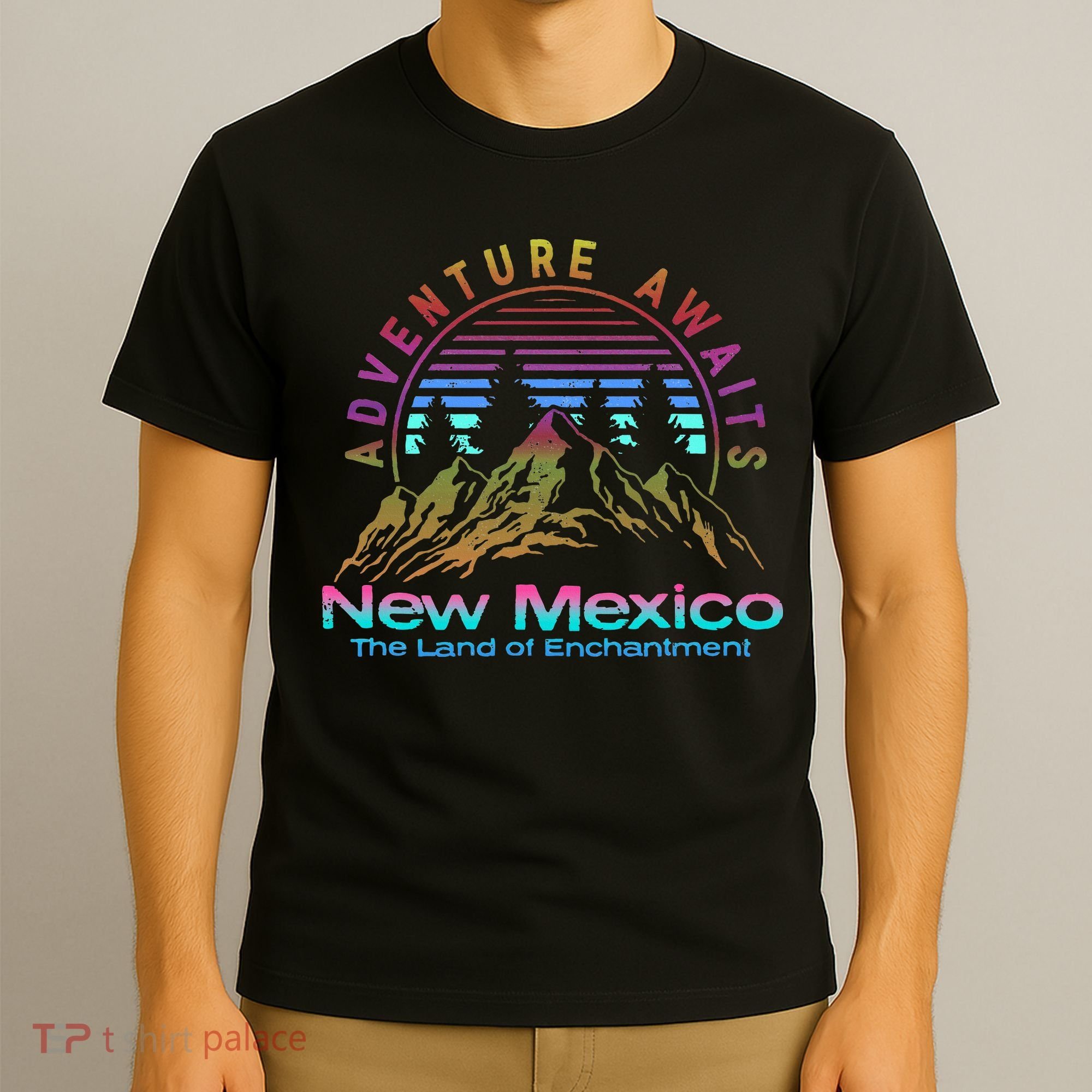 New Mexico State Retro Outdoors & Nm Mountains T-Shirt