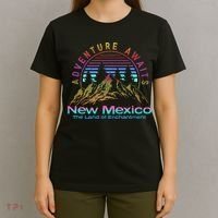 New Mexico State Retro Outdoors & Nm Mountains T-Shirt thumb 4