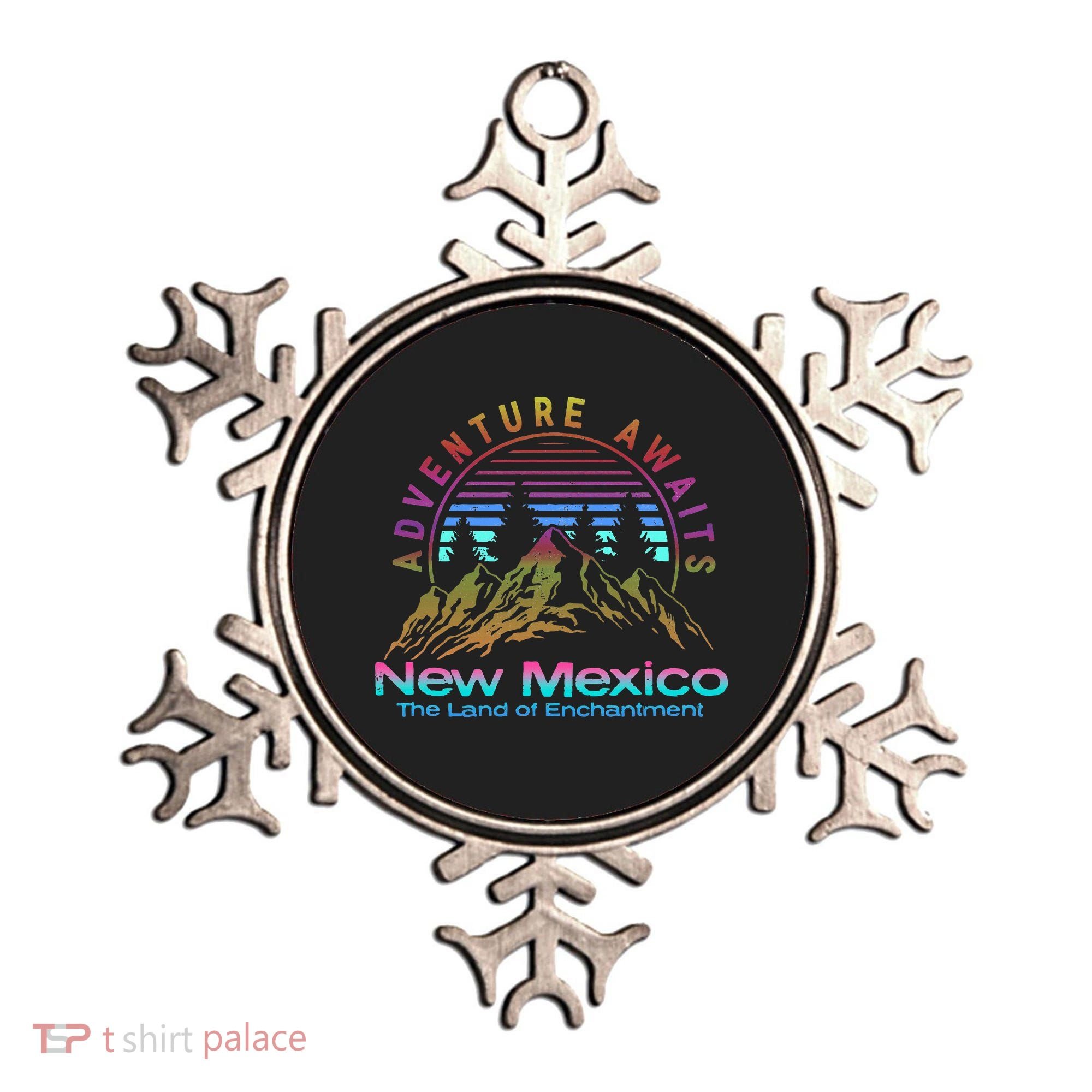 New Mexico State Retro Outdoors & Nm Mountains Ornament