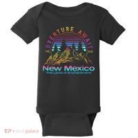 New Mexico State Retro Outdoors & Nm Mountains Baby Bodysuit thumb 0