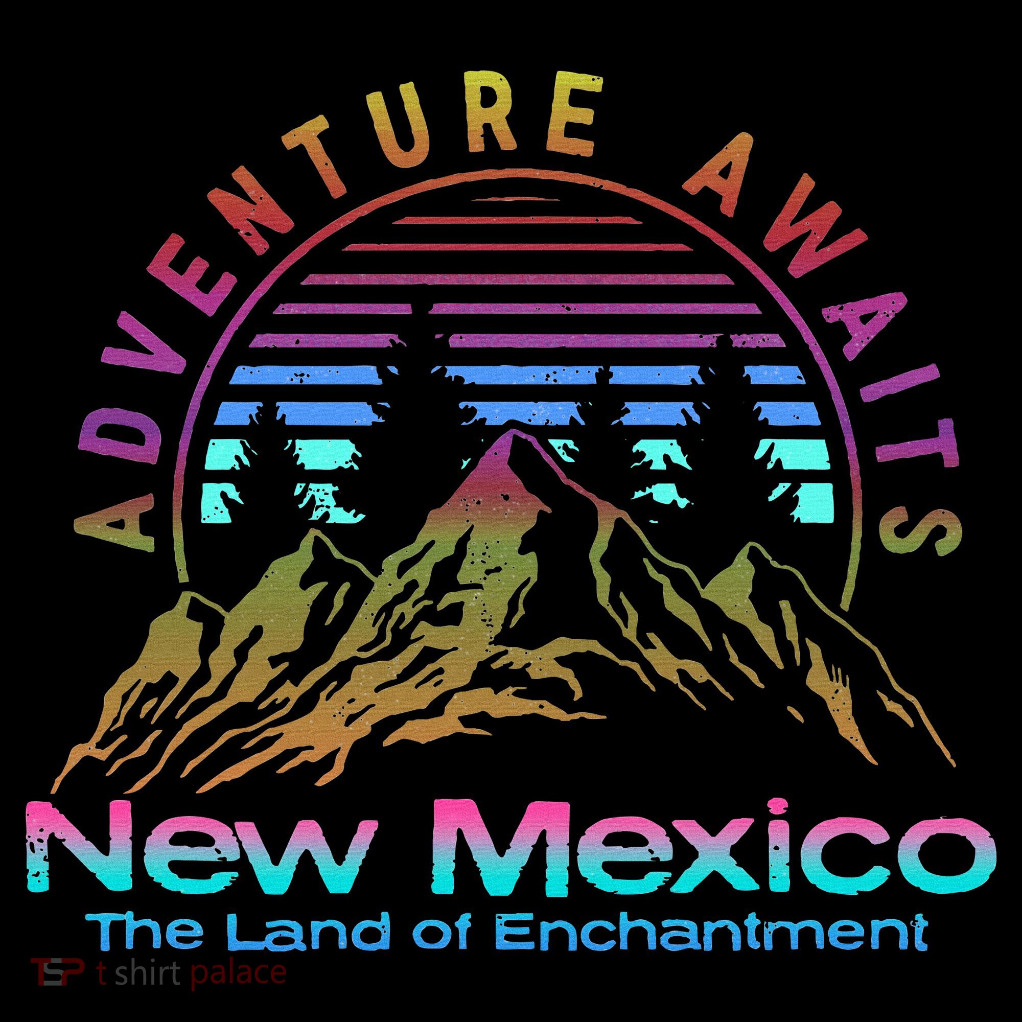 New Mexico State Retro Outdoors & Nm Mountains Baby Bodysuit