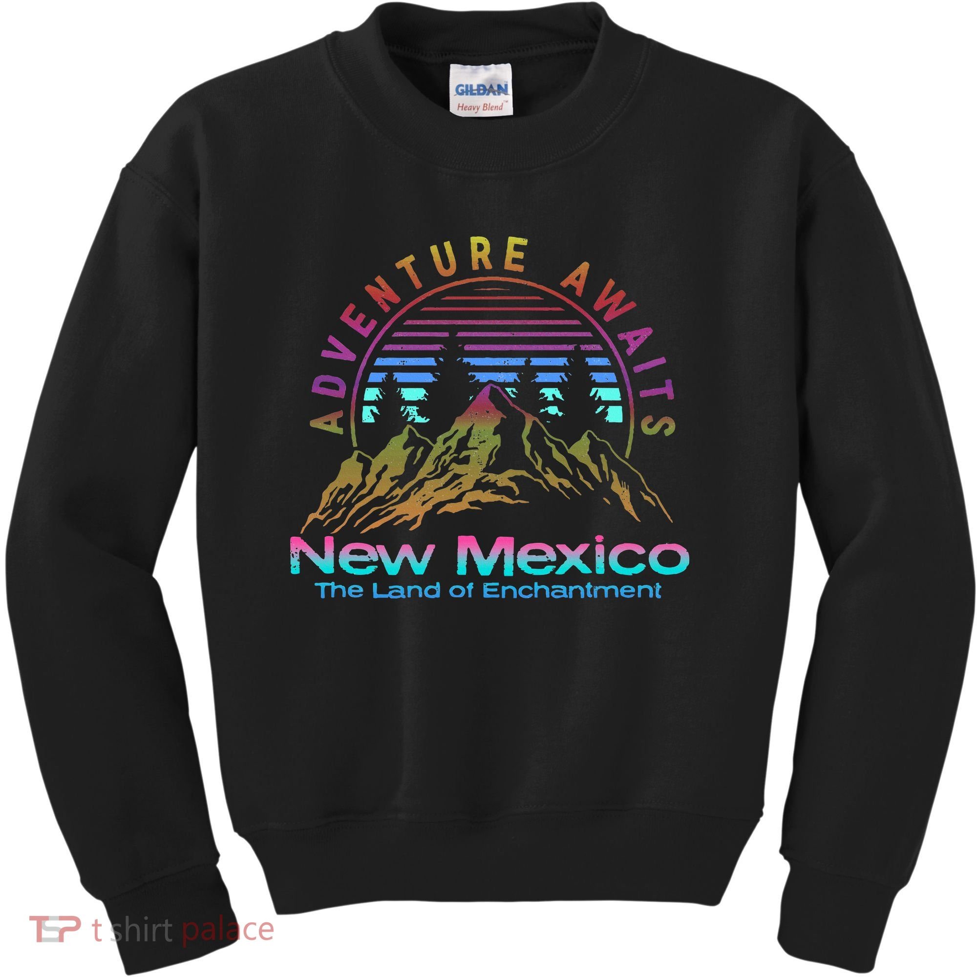 New Mexico State Retro Outdoors & Nm Mountains Kids Sweatshirt