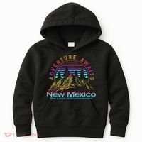 New Mexico State Retro Outdoors & Nm Mountains Kids Hoodie thumb 0